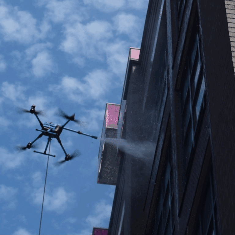 drone facade cleaning company