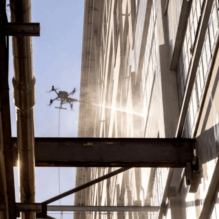 drone window cleaning